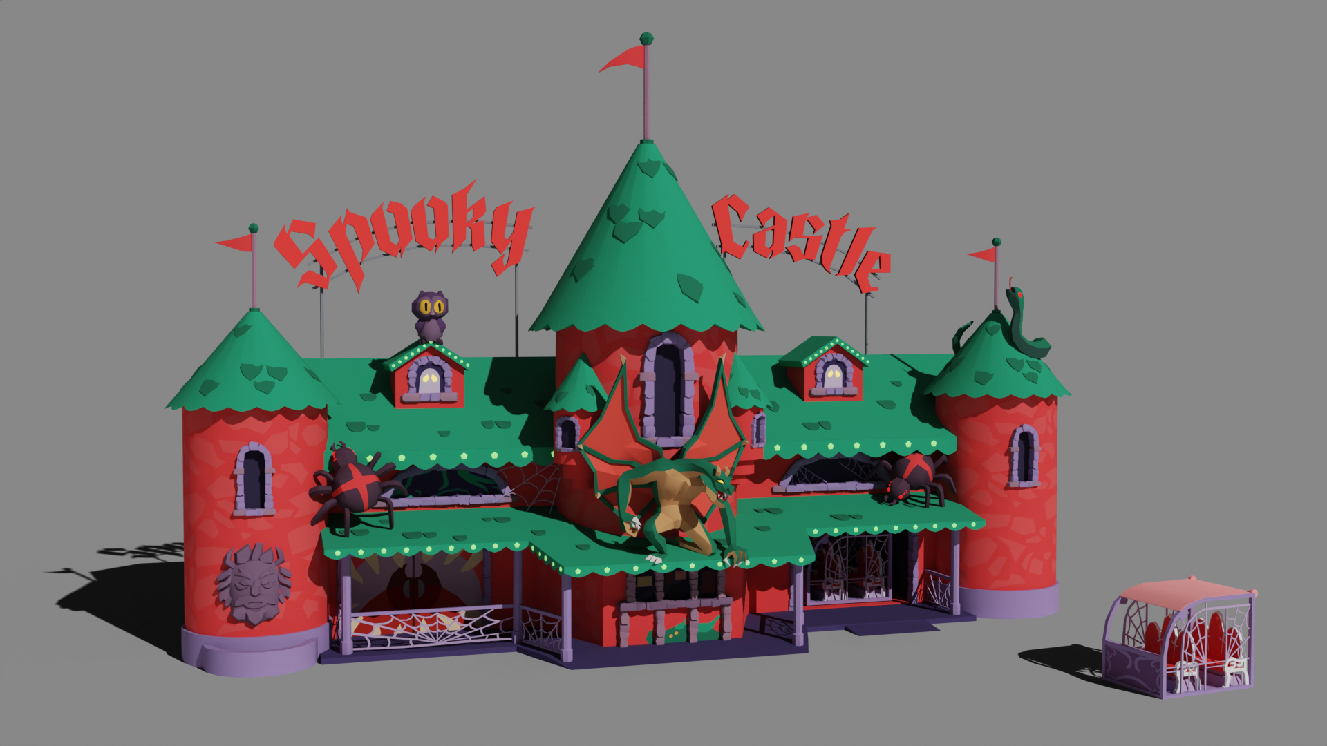 Oktoberfest Ghost Castle Model