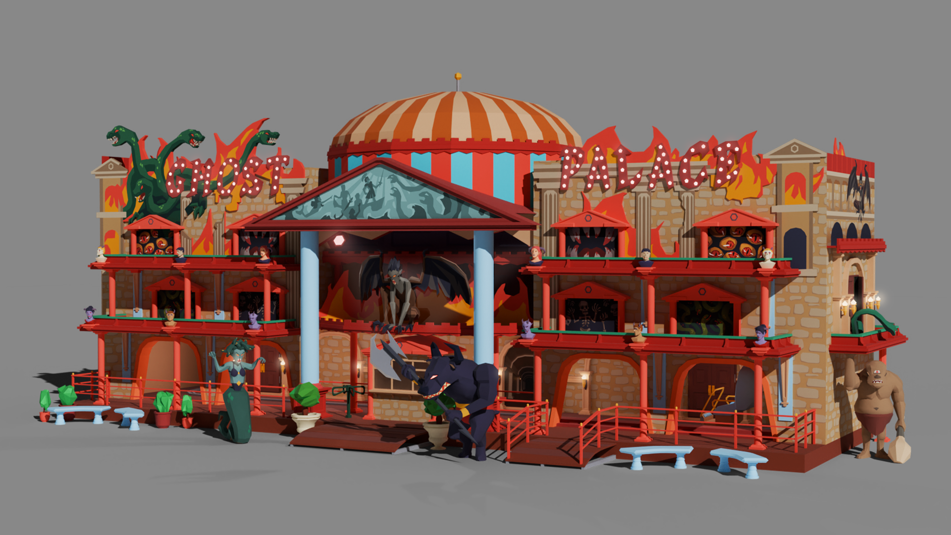 Oktoberfest Ghost Palace Model